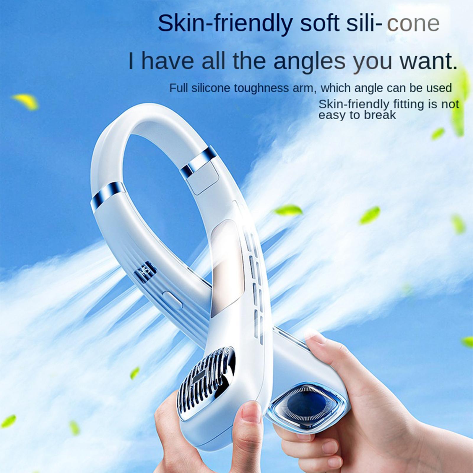 Usb Fan Silent - Ventilatore da collo portatile USB ricaricabile