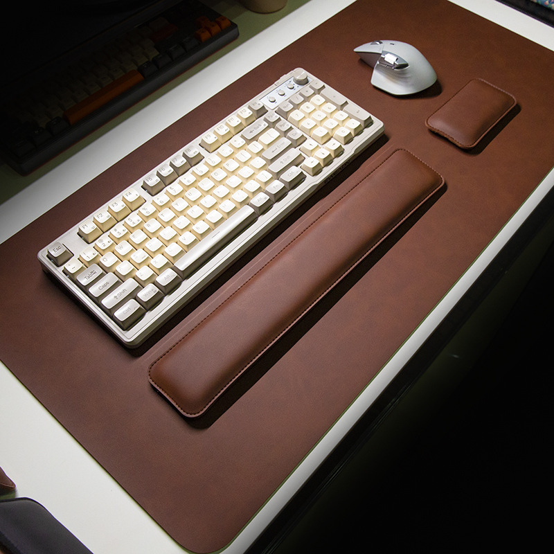 Keyboard Wrist Pad Leather - Tappetino da Scrivania Impermeabile in PU,