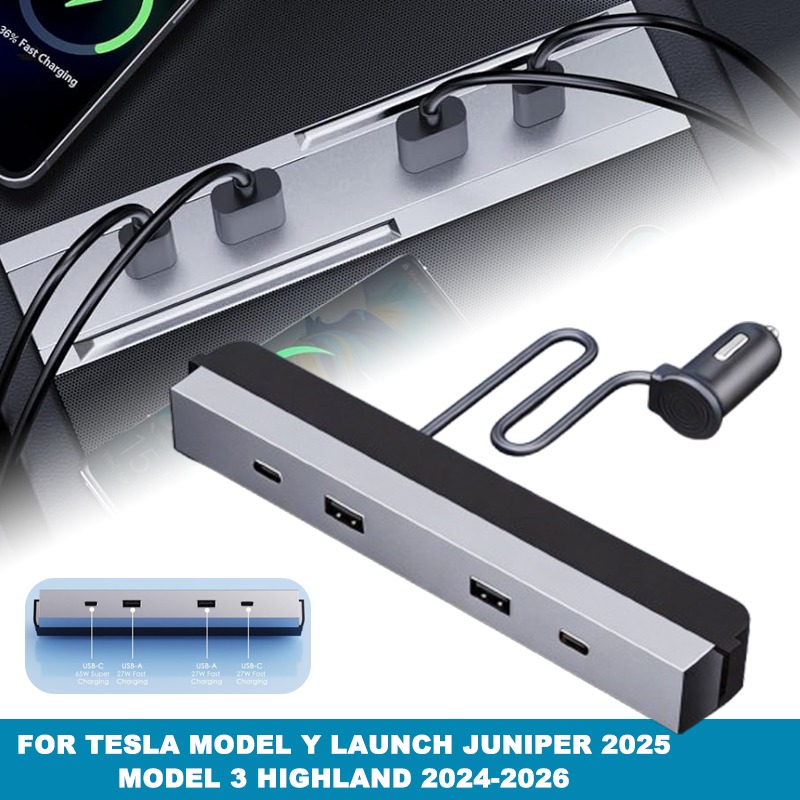 Type C Multiport Adapter - Adattatore per Console Centrale Auto Multi-Porta