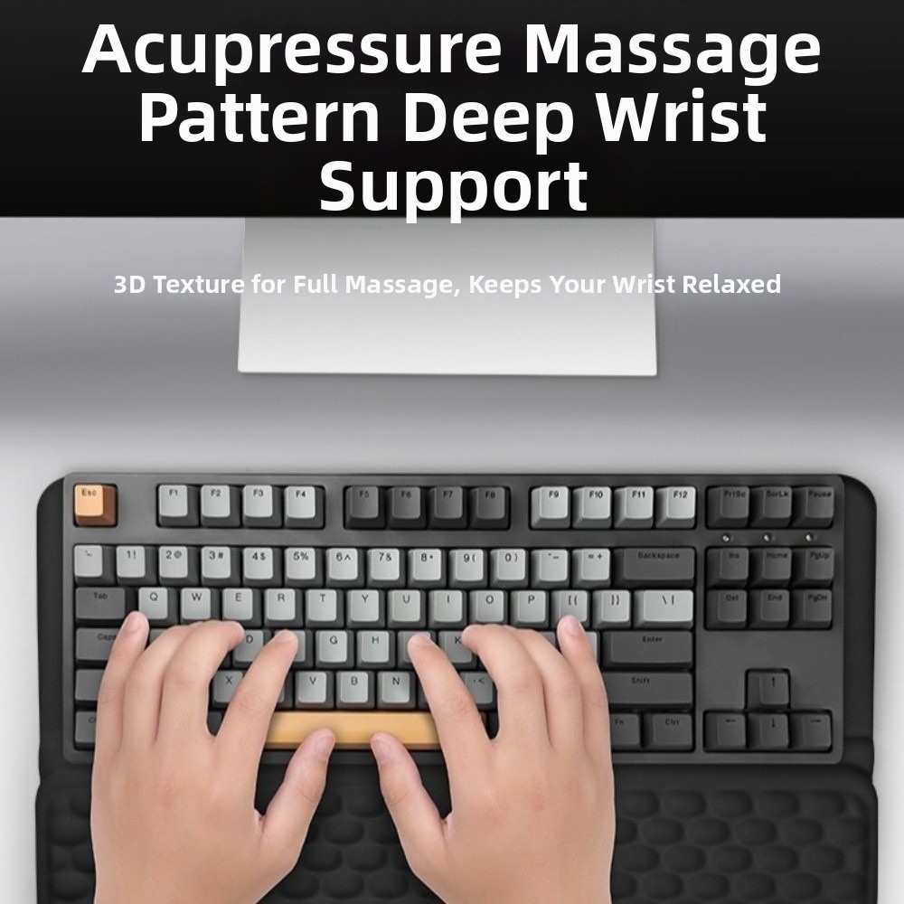 Keyboard Wrist Pad Leather - Supporto Ergonomico Antiscivolo per Tastiera Computer