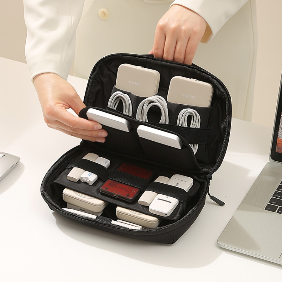 Tech Accessories Organizer Pouch - Organizer Portatile da Viaggio per Cavi,