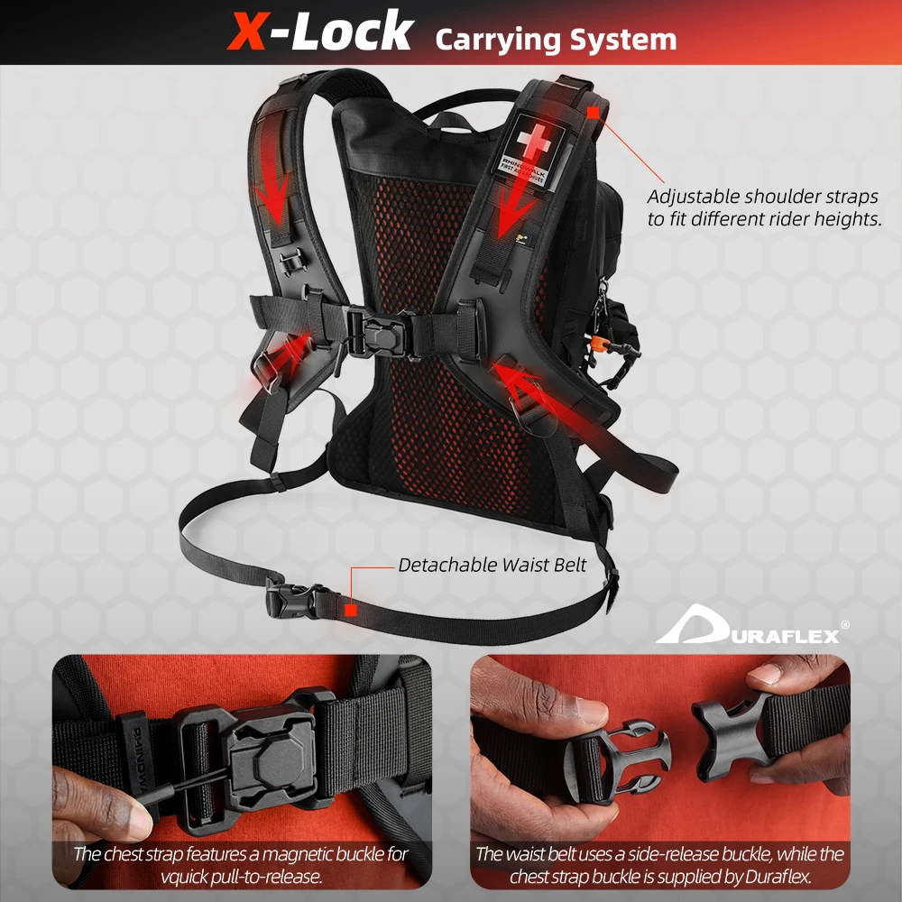 Zaino per Moto Rhinowalk 10L c - Tech Accessories Bag recensione e prezzo